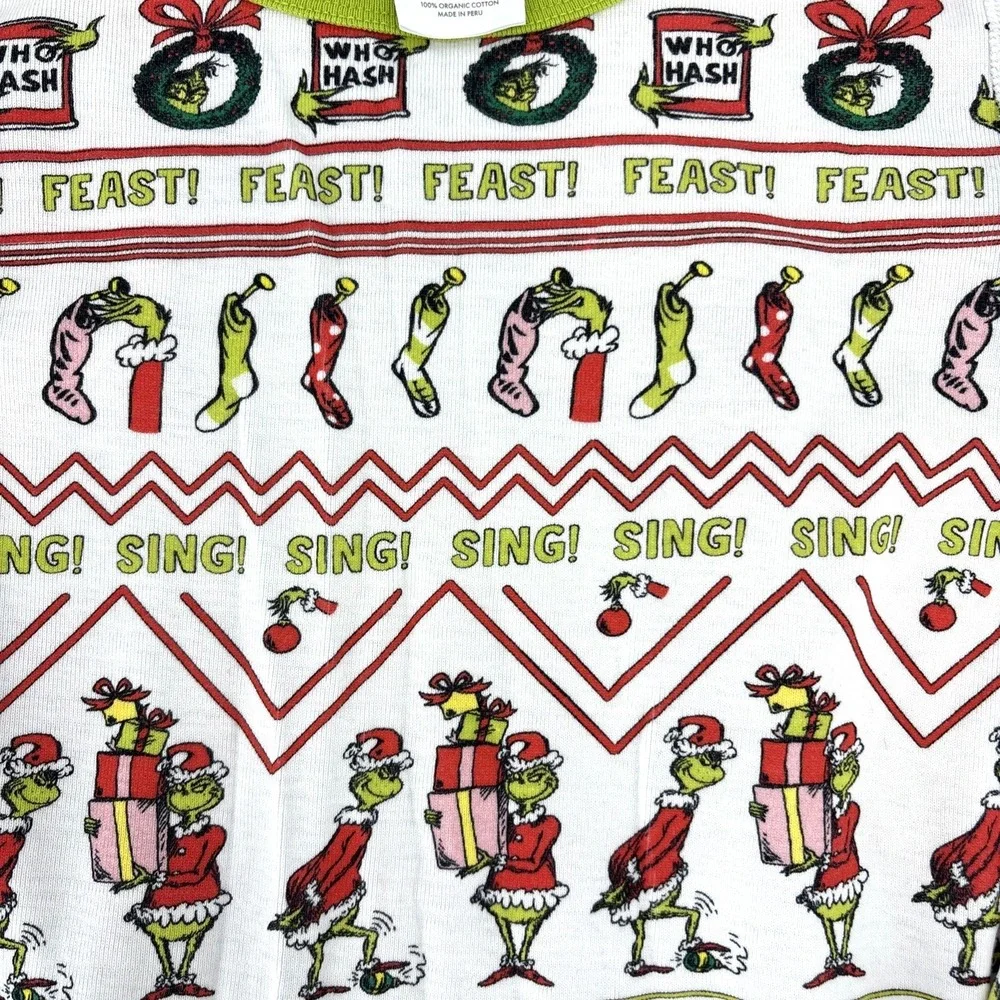 Hanna Andersson Grinch Pajama Top Size 10 Unisex Shirt ONLY‎